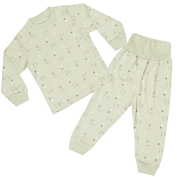 2-Piece Combed Cotton Clothes Set Age 1-6 Pine Tree - Picture 12 of 13